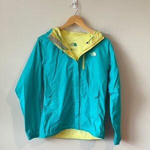 The North Face Teal and Yellow Jacket